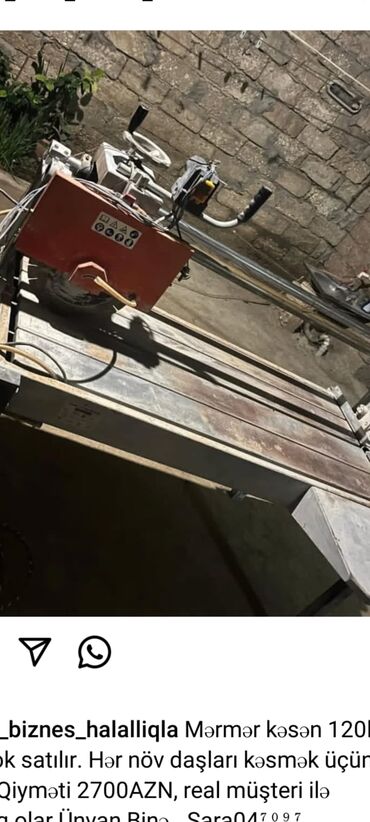 sumqayıt kafel metlax zavodu: İşlənmiş Lazer Kafel kəsən stanok, 1200 mm, Zəmanətsiz