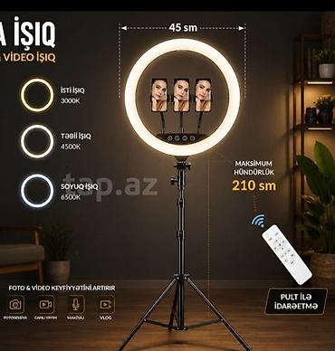 45 sm LED Ring Light tripod dəsti - Maksimum hündürlük: 210 sm lalafo.az -da 45 sm LED Ring Light tripod dəsti - Maksimum hündürlük: 210 sm