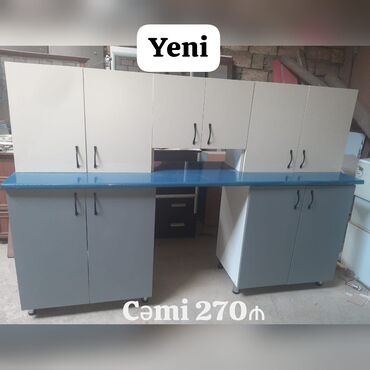 стол раскладной деревянный: *Yeni hazır MƏTBƏX mebeli TƏCİLİ SATILIR*‼️ Qiymət 270₼ ÖLÇÜ:-225