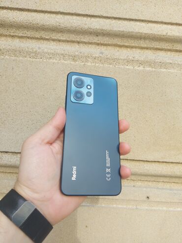 Xiaomi: Xiaomi Redmi Note 12, 128 GB, rəng - Qara, 
 Zəmanət, Barmaq izi, İki sim kartlı