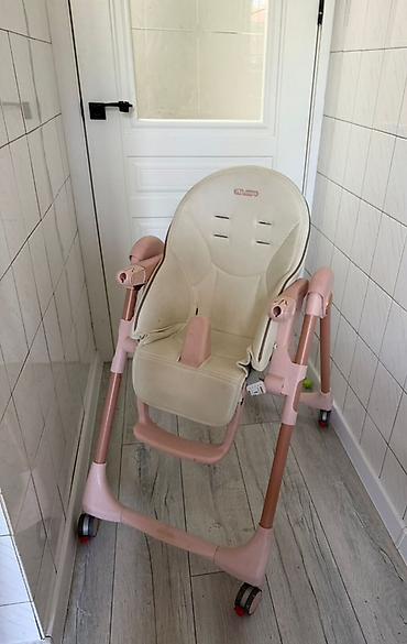 me: Стульчик для кормления, Б/у, Peg perego, Пластик, Трансформер, цвет - Розовый, Самовывоз, Платная доставка — 2