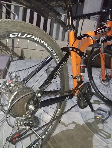 shgat velosiped: SUPER BROS qatlanan dağ velosipedi - Rəng: narıncı/qara - Qatlanan — 8