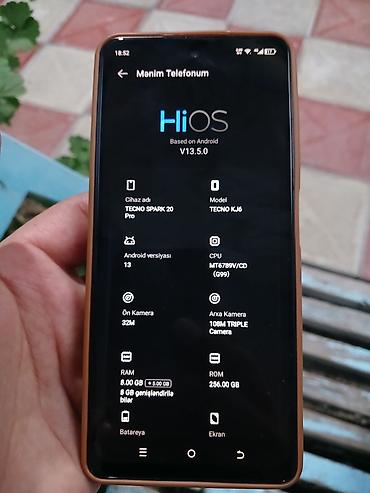 Мобильные телефоны: Tecno Spark 20 Pro, 256 ГБ, цвет - Коричневый — 2