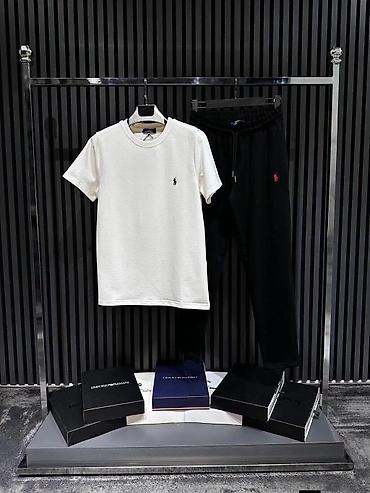 chanel dzemper: Muški komplet majica + trenerka (gornji deo kratkih rukava i donji — 3