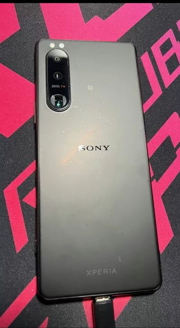 смартфоны sharp: Sony Xperia 5 III, Жаңы, 128 ГБ, түсү - Боз, 1 SIM, 2 SIM