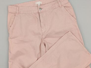 brązowe spodnie woskowane stradivarius: H&M, Spodnie materiałowe damskie, rozmiar XL
