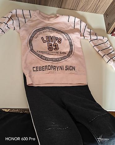 Uşaq geyim dəsti – svitşot və şalvar - Üst: Açıq çəhrayı rəngli