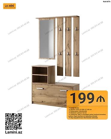 Dolablar: Dəhliz dolabı – kod 6076 Minimalist və funksional dizayna malik — 1