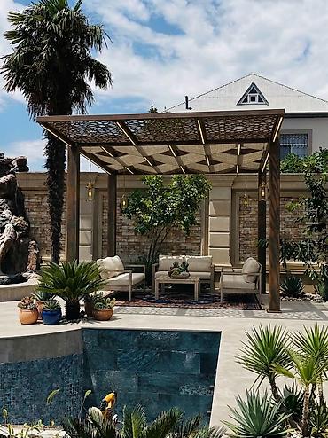 alt ust carpayı: Bağ üçün dekorativ metal/pergola konstruksiyası - Material: möhkəm — 1