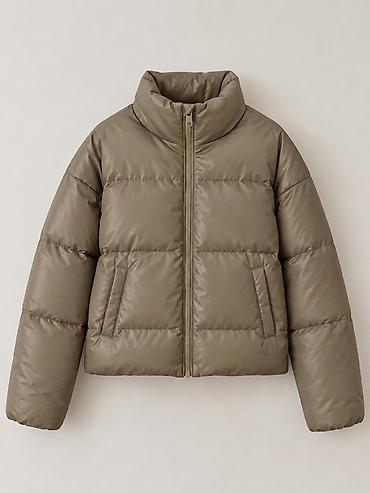 Kurtkalar: Qısa model, isti puf jaket – zeytun-yaşıl rəng - Dizayn: qısa kəsim — 1