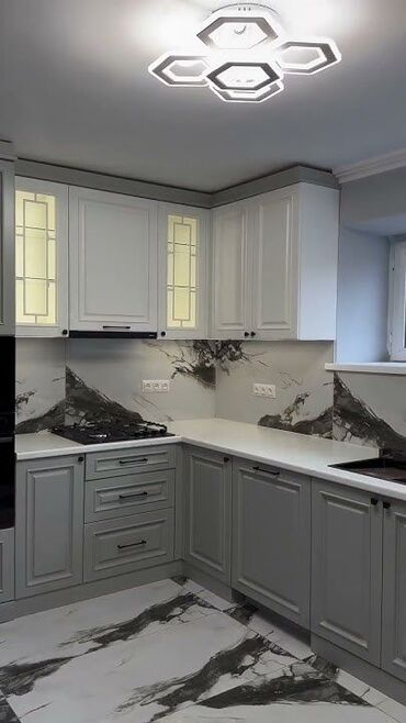 Sifarişlə mətbəx mebeli: Sifarişlə mətbəx dəsti, Özü çəkən petlələr, MDF, Kredit yoxdur, Pulsuz çatdırılma, Ödənişli çatdırılma, Rayonlara çatdırılma — 15