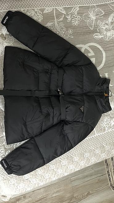 Пуховики и зимние куртки: Пуховик, Короткая модель, С поясом, Стеганый, L — 1