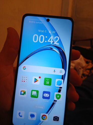 oppo find x7 qiymeti: Oppo A3x, 128 ГБ, цвет - Голубой, Отпечаток пальца, Face ID, Две SIM карты