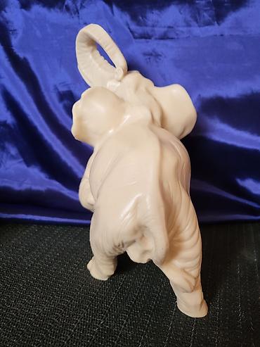 polovni trimeri cena: Figura nova slona,italijanski alabaster 1970/80ta godina. Masivna — 8