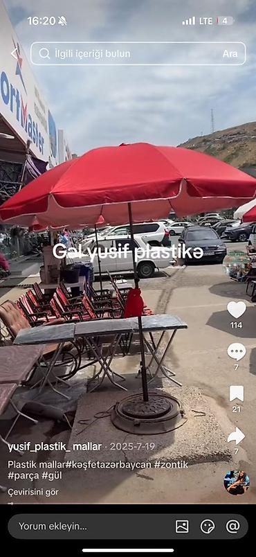 зонт большой пляжный: Kafe, həyət və bağ üçün böyük diametrli günlük çətir - Növ — 2