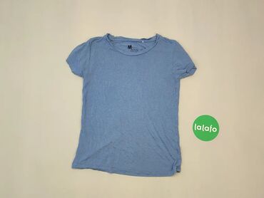 Koszulka M (EU 38), wzór - Jednolity kolor, kolor - Niebieski