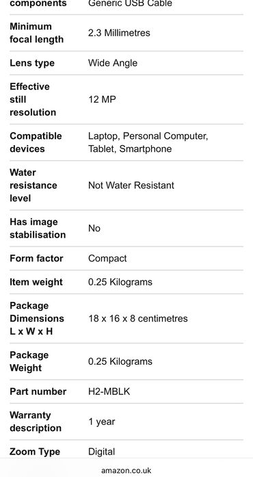 Veb-kameralar: Konfrans Web Kamera "Huddly IQ H2-MBLK" AI ilə. Süni intellekti var — 13