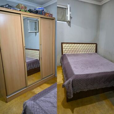 tek carpayllar: Двуспальная кровать, Шкаф, Б/у
