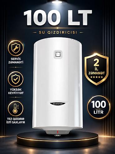 isti su: Ariston 100 l, Yeni, Kredit yoxdur, Pulsuz çatdırılma, Rayonlara çatdırılma — 1