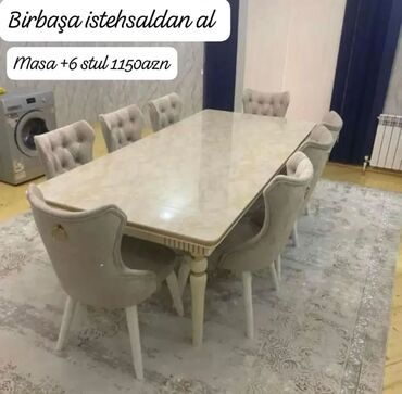 Masa və oturacaq dəstləri: Stol stul masa oturacaq sifarisle
