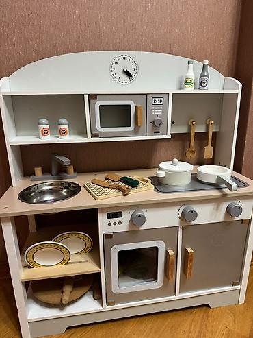 usag desti: Uşaqlar üçün taxta mətbəx satılır 🧸🍳 Taxtadan hazırlanıb, çox — 1
