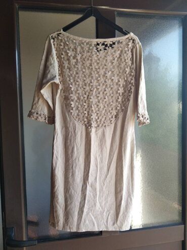boho haljine 2023: M (EU 38), color - Beige, Other sleeves