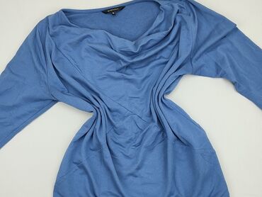 niebieska bluzki w kwiaty: Блуза жіноча, L, стан - Хороший