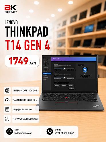 noutbuklar kreditle: Yeni Lenovo ThinkPad, 14 ", Intel Core i7, 512 GB, Ödənişli çatdırılma, Rayonlara çatdırılma — 2
