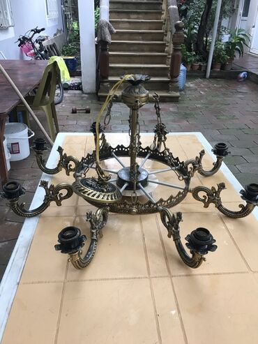 Otaq bitkiləri: Çılçıraq, 8 lampa, Metal