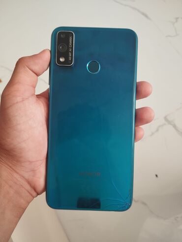 huawei p20 lite ekrani: Honor 9 Lite, rəng - Göy, Barmaq izi