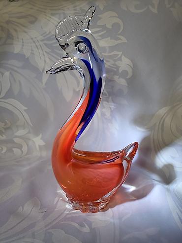 Ostali antikviteti: Murano figura rucni rad iz 70ih.god. Figura duvano staklo,bez — 3