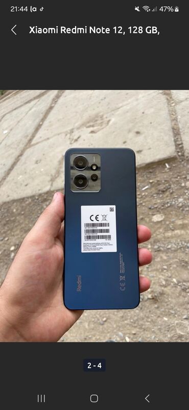xiaomi camera: Xiaomi Redmi Note 12, 128 GB, 
 Zəmanət, İki sim kartlı, Sənədlərlə