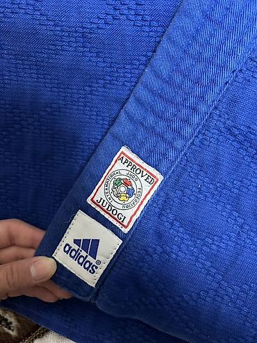 adi: Кимоно для дзюдо Adidas (синее), комплект: куртка и штаны — 3