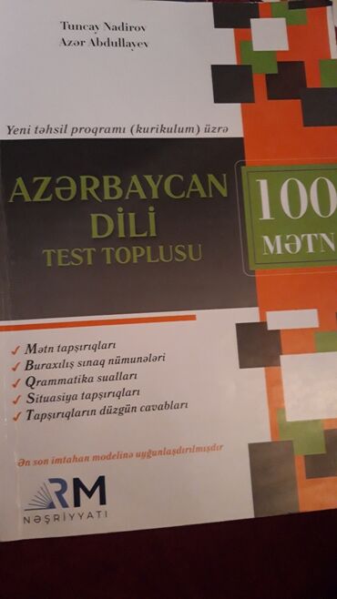 100 metn pdf: Azerbaycan dili test toplusu ve metnlər RM Tuncay Nadirov