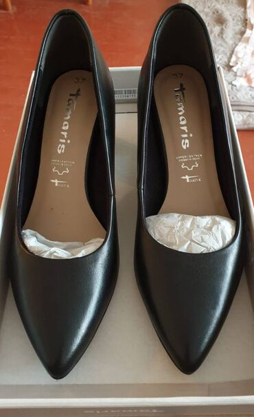 туфли на каблуках 37 размер: Туфли Tamaris, 37, цвет - Черный