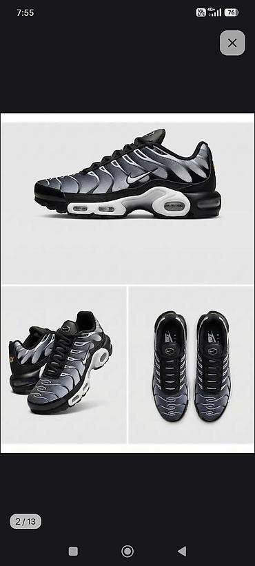 air max tn: Мужские кроссовки, 38, Nike, Новый, цвет - Черный, Платная доставка — 2