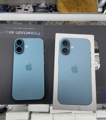 золото номер: IPhone 16, Новый, 128 ГБ, Голубой, Коробка, Защитное стекло, 97 %