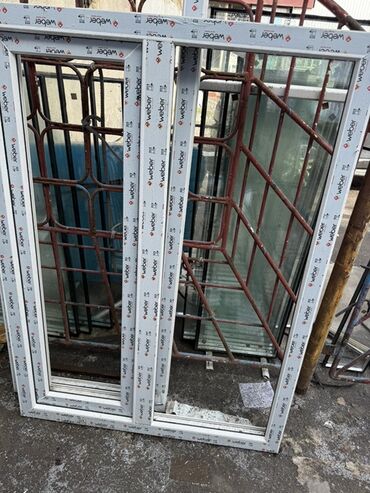 пластиковые окна на балкон: ПВХ окно-портал из профиля Weber - Материал: пластиковый профиль