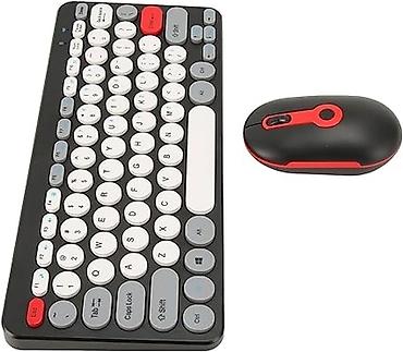 retro gramofon: Bluetooth Klaviatura Wireless Keyboard Mouse BROLEO Chic Mini Round — 4