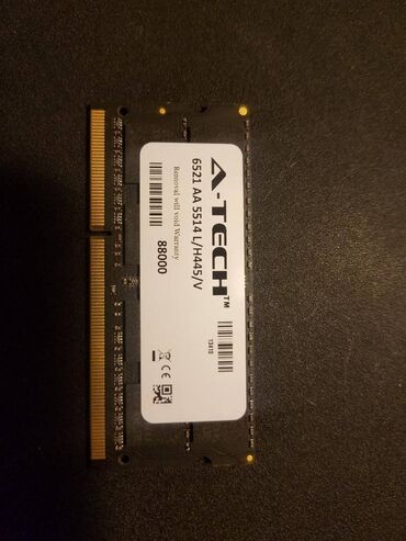 notebook satılır: Operativ yaddaş (RAM) 8 GB, 1600 Mhz, DDR3, Noutbuk üçün, İşlənmiş