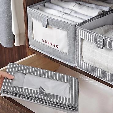 parça skaf: Qarderob üçün parçadan qutu - Ölçü: 40 x 27.5 x 17 sm - Material — 1