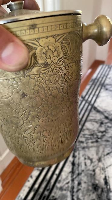 suse balon: Məhsul: naxışlı metal qapaqlı qab - Material: mis/sarı metal ərintisi — 2