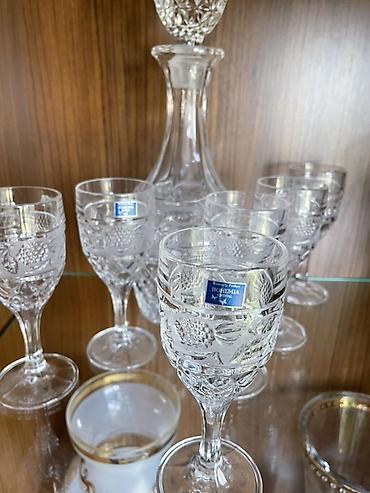 xrustal stekan: Çexiya brendi Bohemia kristal içki dəsti - Marka: Bohemia (etiketli) — 1