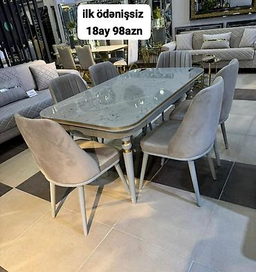 taxta dikt: Mətbəx və yemək otağı üçün müxtəlif model masa-stul dəstləri - — 6