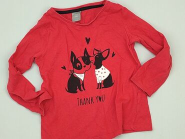 hm czerwona bluzka: Bluzka, Little kids, 4-5 lat, 104-110 cm, stan - Dobry