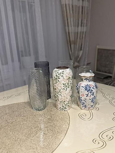 Вазы: Декоративные вазы — керамика и стекло, разнообразные формы и фактуры — 3