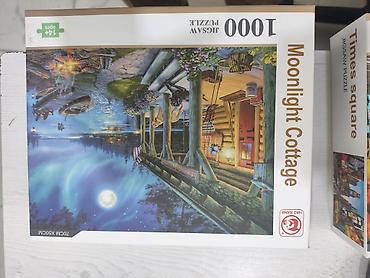 maşın oyuncaqları: Jigsaw Puzzle setləri – 1000 hissə - Modellər: Moonlight Cottage və — 2