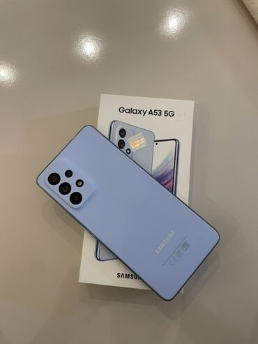 Samsung: Samsung Galaxy A53, 256 GB, rəng - Göy, İki sim kartlı