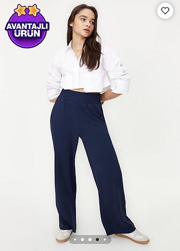 oversize şalvar: Şalvar, Trendyolmilla, S, rəng - Göy — 2