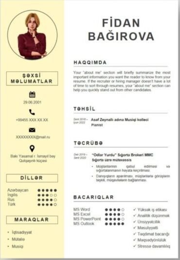 Reklam, çap: CV Hazırlanması Uğurlu iş Müsahibələri üçün CV Sifarişi . CV-nizə — 7